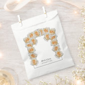 Oranje Rozen bruiloft Bedankzakje (Geknipt)