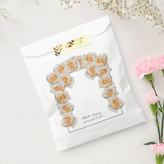 Oranje Rozen bruiloft Bedankzakje (Gezegeld)