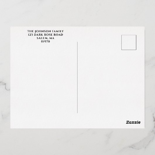 Oranje Rozen Halloween Dinner Party Gold Folie Uitnodiging Briefkaart (Achterkant)