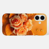 Oranje Rozen met Warm Glow Hoesje-Mate iPhone Case (Achterkant (horizontaal))