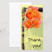 Oranje Rozen op gele kaart (Voorkant / Achterkant)