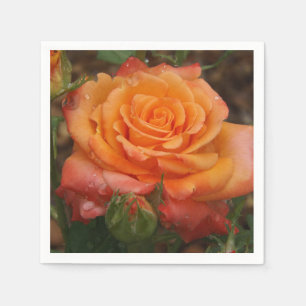 Oranje Rozen papieren servet