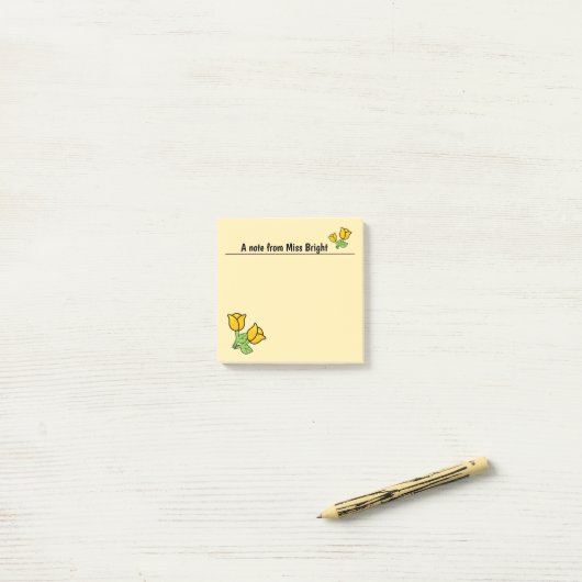 Oranje Rozen Post-it Notes (Op bureau)