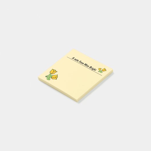 Oranje Rozen Post-it Notes (Schuin)