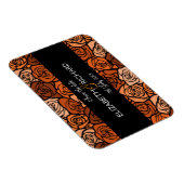  oranje rozen 'Save the date' Magnet Magneet (Rechterzijde)