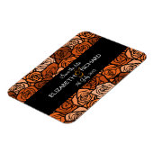  oranje rozen 'Save the date' Magnet Magneet (Linkerzijde)