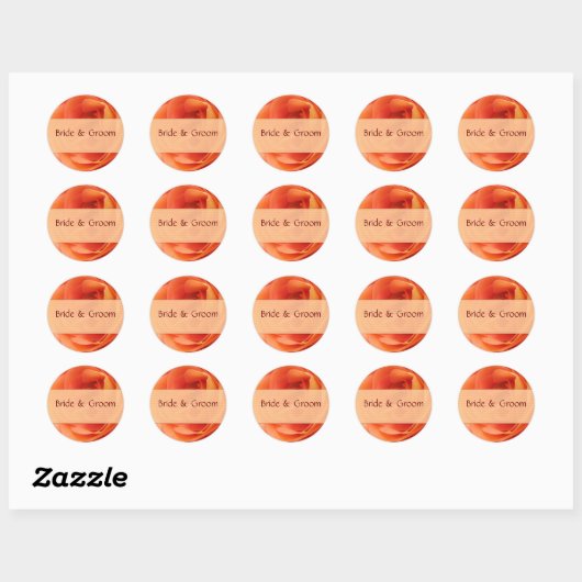 Oranje Rozen Stickers (Vel)