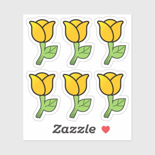 Oranje Rozen Stickers (Vel)