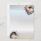 Oranje Rozen String Lights Silver Quinceanera Kaart (Achterkant)