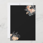 Oranje Rozen String Lights Zwart 30e Verjaardag Kaart (Achterkant)