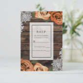 Oranje Rozen van specerijen Rustisch Hout RSVP Ant Kaart (Staand voorkant)