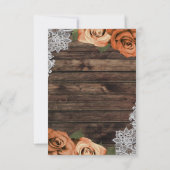 Oranje Rozen van specerijen Rustisch Hout RSVP Ant Kaart (Achterkant)