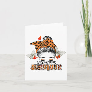 Oranje RSDCRPS Messy Bun Girl Survivor Believe Sup Kaart