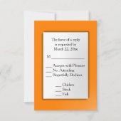 Oranje RSVP met Menu (Voorkant)