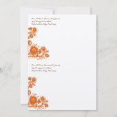 Oranje  RSVP-weddenschap Kaart (Achterkant)