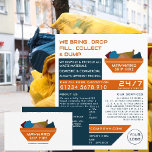 Oranje Rubbish Skip Design, Skip/Dumpster Company Flyer<br><div class="desc">Oranje vuilnisontwerpen,  Skip/Dumpster Company Adverteren brochures door de Visitekaartje winkel.</div>