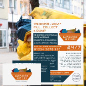 Oranje Rubbish Skip Design, Skip/Dumpster Company Flyer