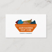 Oranje Rubbish Skip Design, Skip/Dumpster Company Visitekaartje (Voorkant)