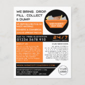 Oranje Rubbish Skip, Skip/Dumpster Company Flyer (Voorkant)
