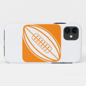 Oranje Rugby Case-Mate iPhone Case (Achterkant (horizontaal))