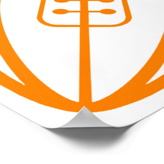 Oranje Rugby Poster (Hoek)