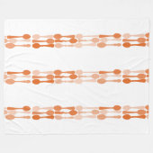  Oranje rugleuningspatroon Fleece Deken (Voorkant (Horizontaal))