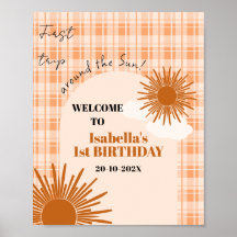 Oranje ruit eerste reis rond de zon verjaardag