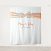 Oranje Ruiteinigrond met Ruiteinigrond Wandkleed (Voorkant)