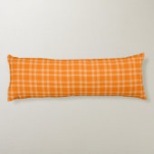 Oranje ruitpatroon lichaamskussen (Achterkant)