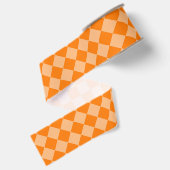 Oranje Ruitpatroon met Schaken Grosgrain Lint (Achterkant)