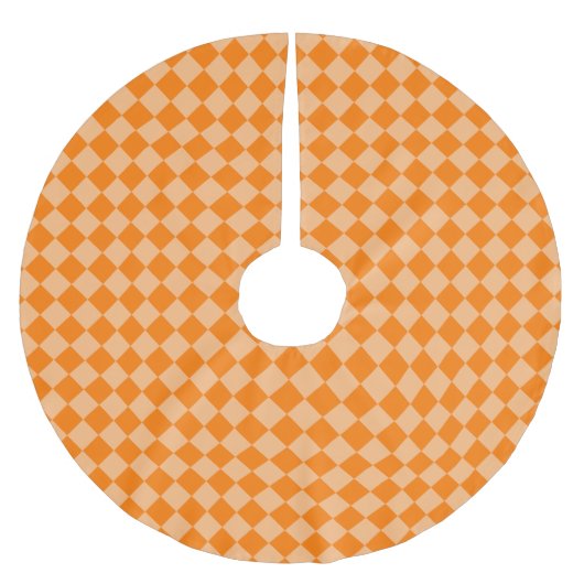 Oranje Ruitpatroon met Schaken Kerstboom Rok (Voorkant)