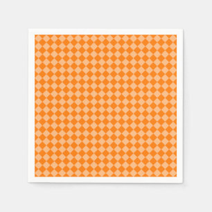 Oranje Ruitpatroon met Schaken Servet
