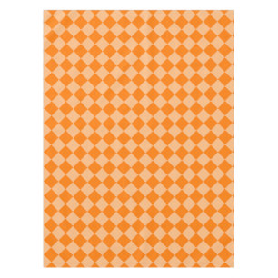 Oranje Ruitpatroon met Schaken Tafelkleed