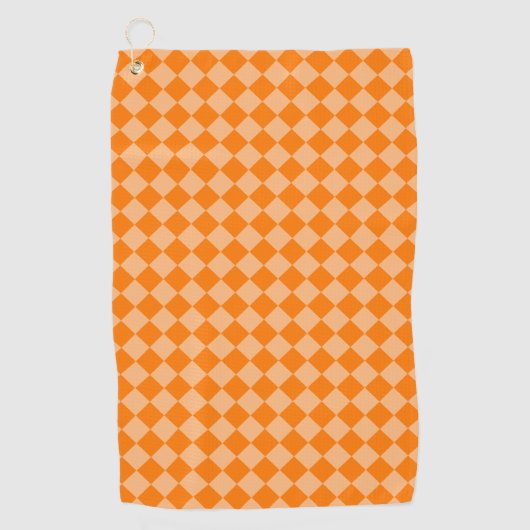 Oranje ruitpatroon van Checker Golfhanddoek (Voorkant)