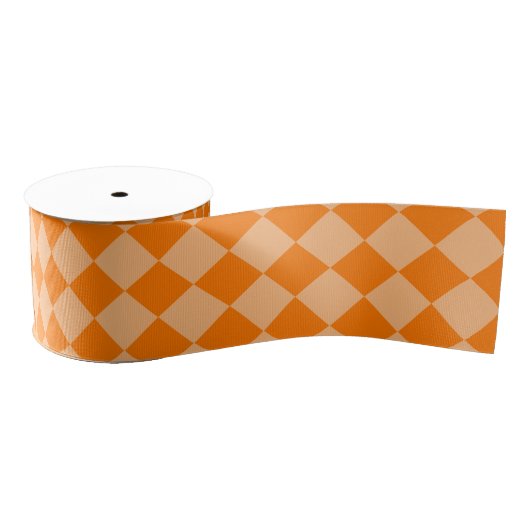 Oranje ruitpatroon van Checker Grosgrain Lint (Spoel)
