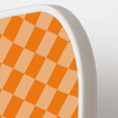 Oranje ruitpatroon van Checker Pickleball Paddle (Links Detail)
