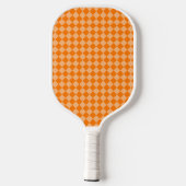 Oranje ruitpatroon van Checker Pickleball Paddle (Achterkant)
