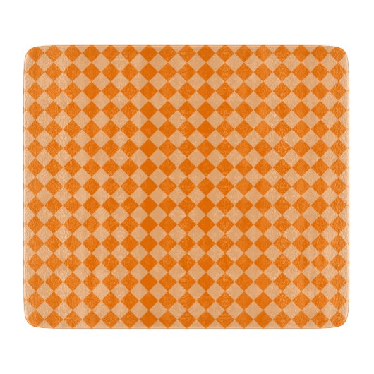 Oranje ruitpatroon van Checker Snijplank (Voorkant)