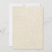 Oranje Rustic Burlap Mason Jar Wedding Invitations Kaart (Achterkant)