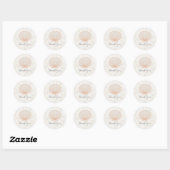 Oranje Rustic Seashell Weddenschap Bedankt Ronde Sticker (Vel)