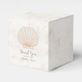 Oranje Rustic Seashell Wedding Bedankdoosjes