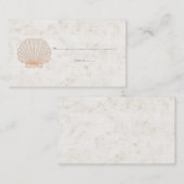 Oranje Rustic Seashell Wedding Place Kaarten Plaatskaartje (Voorkant / Achterkant)