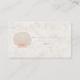 Oranje Rustic Seashell Wedding Place Kaarten Plaatskaartje