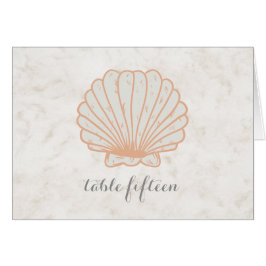 Oranje Rustic Seashell Wedding Table Number