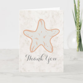 Oranje Rustic Starfish Weddenschap Bedankt