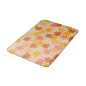 Oranje rustieke botanische esdoorn bladeren Patter Badmat (Gekanteld)