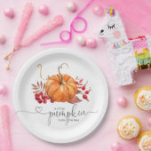 Oranje rustieke herfst pompoen baby shower papieren bordje (Feest)