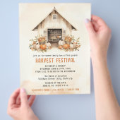 Oranje rustieke Waterverf oogstfestival Flyer (Hand)