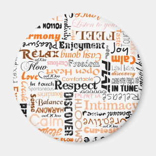 Oranje Sacral Chakra Positieve bevingen Magneet