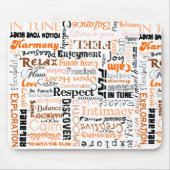 Oranje Sacral Chakra Positieve bevingen Muismat (Voorkant)